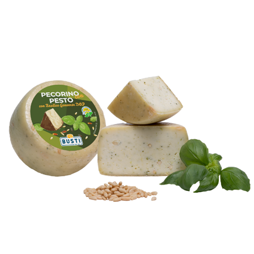 Pecorino Toscana m. pesto og pinjekerner 1/1 ost ca 1000g